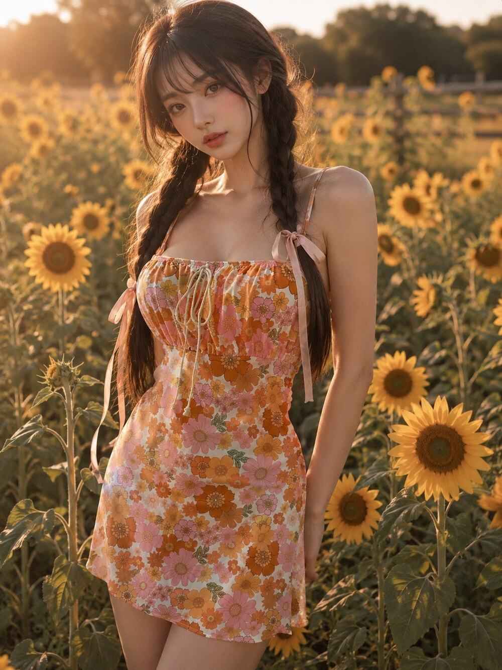 Dancing in the Daisies A Groovy Flower Power Mesh Mini Dress of Sunlit Freedom